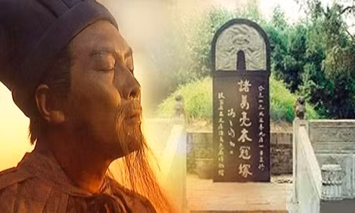 Ngôi mộ mà ngay nay người ta vẫn gọi là "Mộ thật của Gia Cát Vũ Hầu" thực tế không phải là mộ thật. Nhiều người cho rằng ngôi mộ đơn sơ với tấm bia chỉ vẻn vẹn dòng chữ "Mộ Vũ Hầu" mới là nơi chôn Gia Cát Lượng, nhưng ý kiến này lại bị giới chuyên gia phản đối. (Ảnh minh họa: Nguồn Internet).