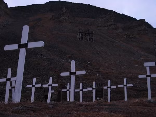 Do lớp đất tại đây đóng băng vĩnh viễn kèm thêm nhiệt độ quá lạnh khiến thi thể không phân hủy nên khi có người qua đời không được phéo côn chất tại Longyearbyen.