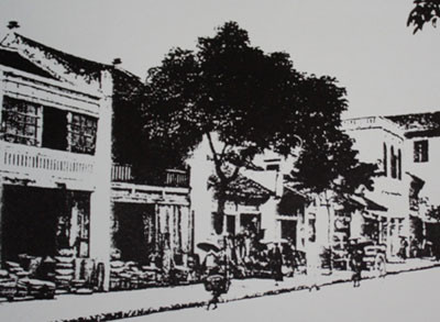 Hình ảnh phố Hàng Gà thời xưa.