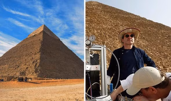 Đại kim tự tháp Giza được xây dựng dưới thời trị vì của Pharaoh Khufu, hay Kheops.