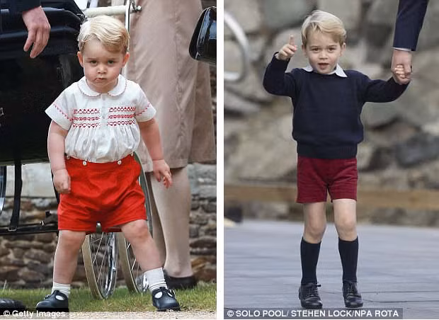 "Hoàng tử bé” của nước Anh - George - luôn mặc quần soóc bất kể thời tiết như thế nào.