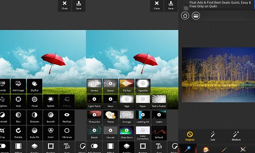 Pixlr: Ứng dụng chỉnh ảnh phát triển bởi AutoDesk còn có tên gọi khác là Pixlr Express. Là công cụ chỉnh sửa hình ảnh mạnh mẽ với nhiều chức năng nâng cao nhằm hỗ trợ người dùng tạo ra các tác phẩm hoàn thiện. Ứng dụng cho phép người dùng chọn từ hơn 2 triệu hiệu ứng kết hợp, lớp phủ, khung viền để cá nhân hóa hình ảnh của mình. Đồng thời có thể chia sẻ qua mạng xã hội Facebook, Twitter hay Instagram.
