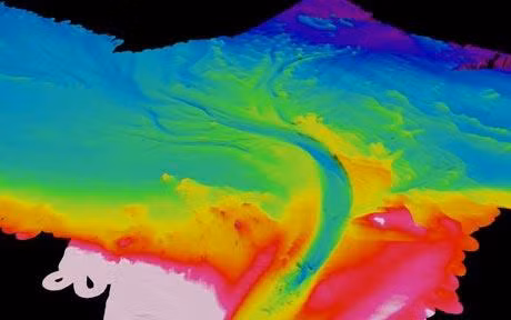 Nếu như con sông này nằm trên mặt đất thì nó sẽ là con sông lớn thứ 6 trên thế giới xét về chỉ số tốc độ dòng chảy.