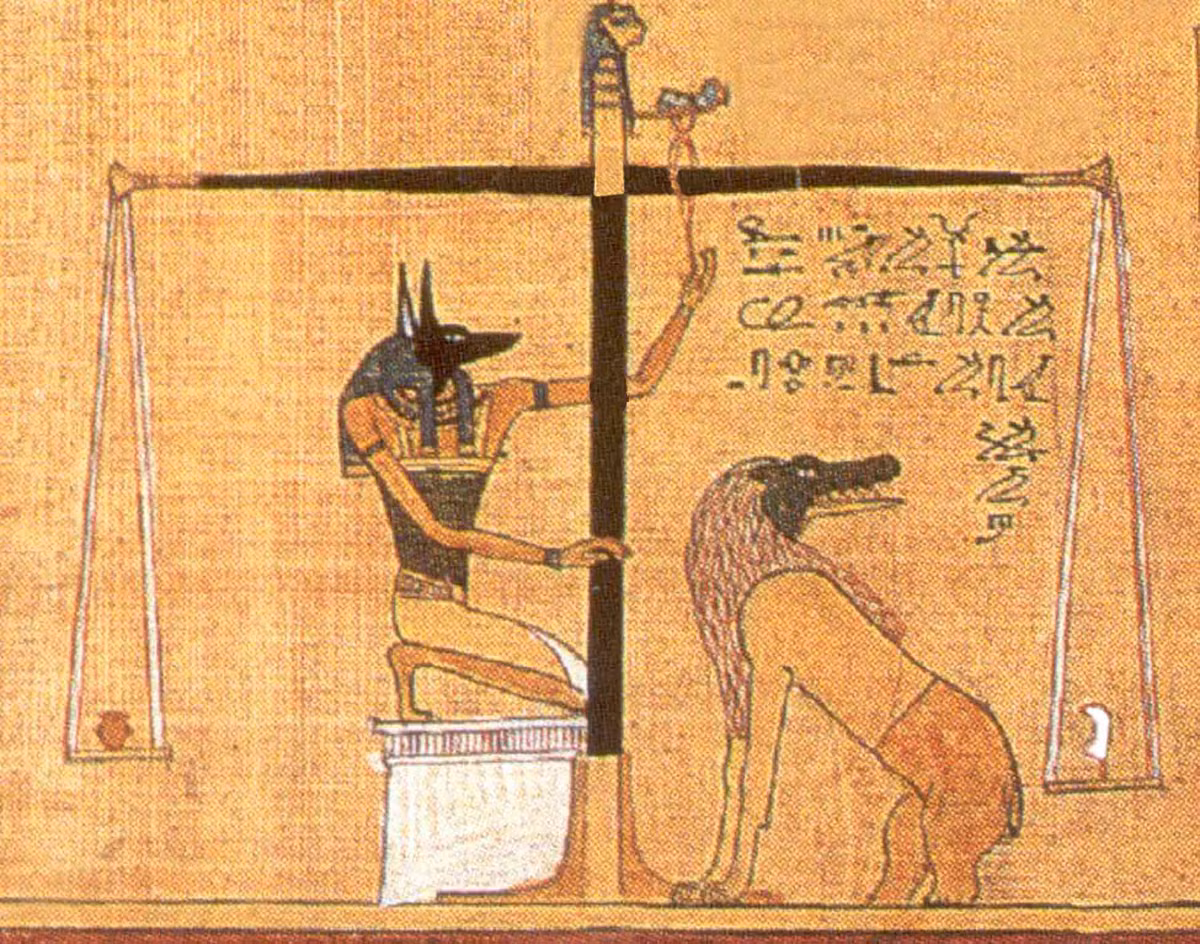Thần Anubis trông nom người chết và tượng trưng cho sự ướp xác và cái chết.