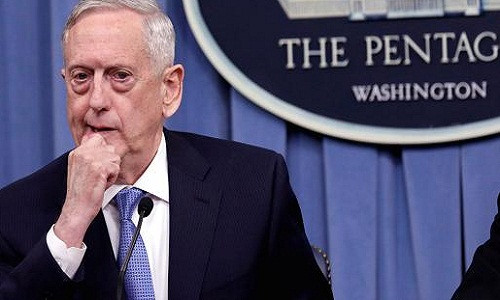 Bộ trưởng Quốc phòng Mỹ James Mattis. Ảnh: Reuters.