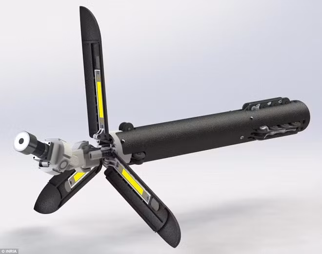 Khí cầu robot thăm dò này được thiết kế có hình dạng giống như khí cầu nhỏ, có thể đi vào lỗ khóa 3,5 cm trong một bức tường, rồi mở rộng và thổi phồng lên.