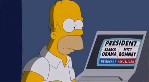 Một trong những tiên đoán chính xác được "Gia đình Simpsons" tiên tri là về cuộc bầu cử tổng thống Mỹ năm 2012.