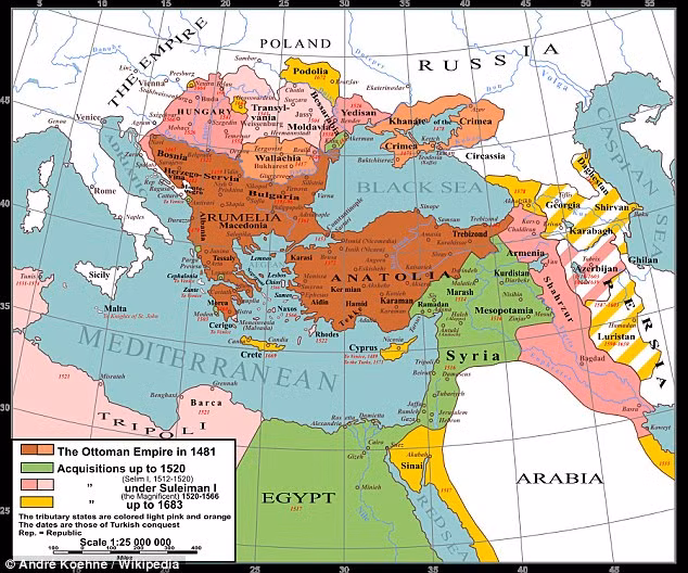 Trong thời gian cầm quyền, Suleiman Đại đế mở rộng bờ cõi của đế chế Ottoman ra khu vực Balkans, Trung Đông và Bắc Phi.