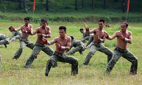 Những đường quyền mạnh mẽ của võ chiến đấu đặc công.