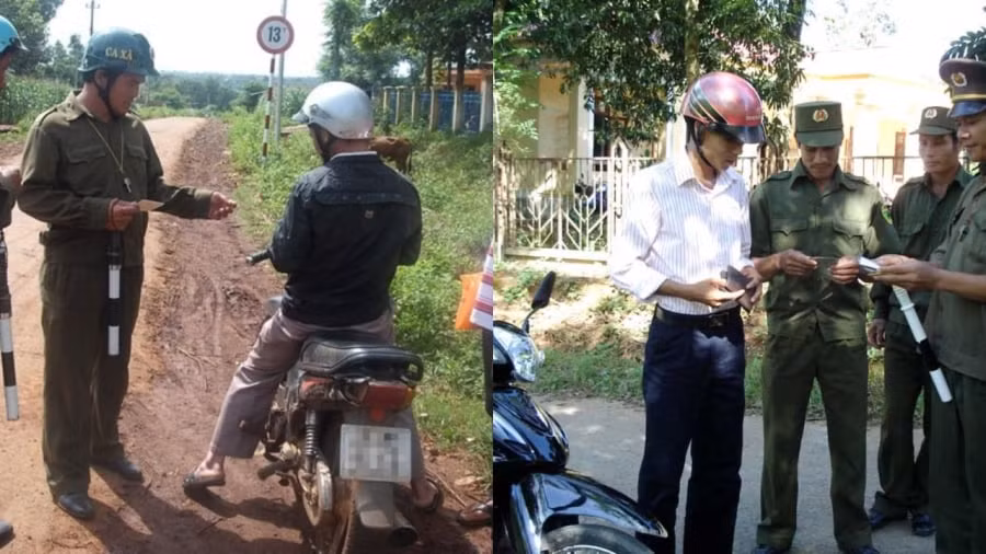 Cong an xa duoc xu ly vi pham giao thong tu 1/1/2025