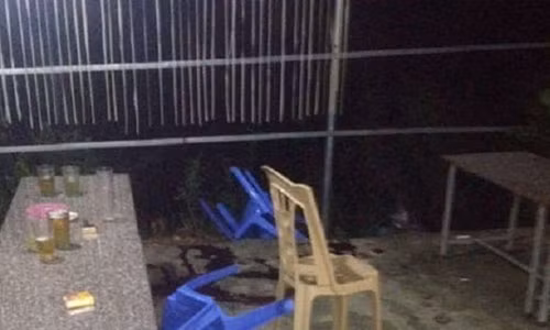 Ảnh hiện trường vụ nam thanh niên dùng dao chém chết bạn nhậu.