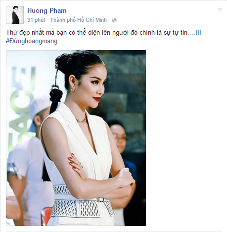 Pham Huong y nhi dap tra loi che tu tin thai qua