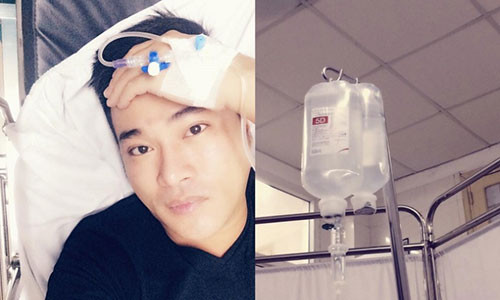 Minh Quan phai nhap vien cap cuu vi lam viec qua suc