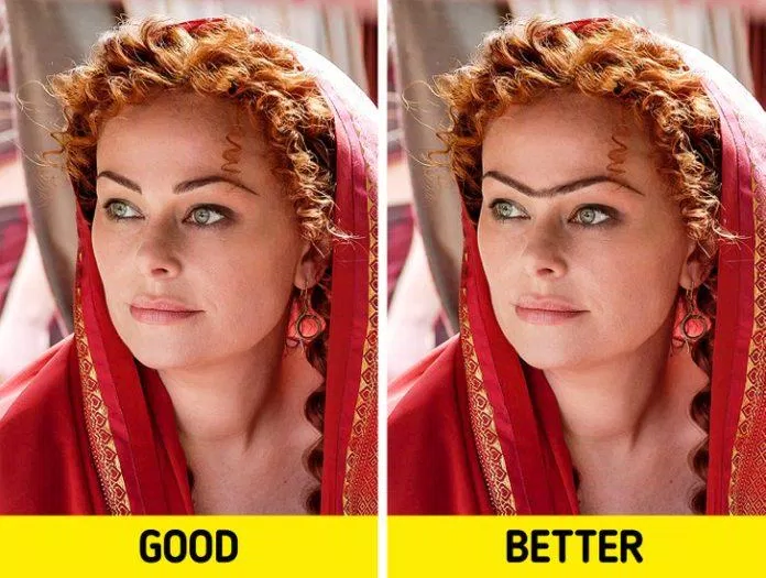  10. Lông mày rậm là một đặc điểm rất được phụ nữ coi trọng: Được biết, hàng lông màu rậm được coi là một đặc điểm đáng mơ ước của chị em phụ nữ vì nó được cho là chỉ những phụ nữ thông minh và quyến rũ nhất mới sở hữu nó. Đối với những người không có lông mày rậm, họ sẽ dùng sơn đen để khiến lông mày trông rậm và đen hơn.