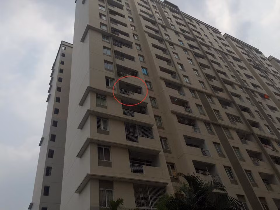 Vị trí (dấu đỏ) là căn hộ nơi cụ bà 74 tuổi sinh sống.