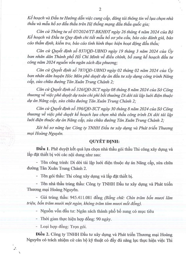 TP HCM: Cong ty Hoang Nguyen duoc chi dinh 2 goi thau xay lap-Hinh-2