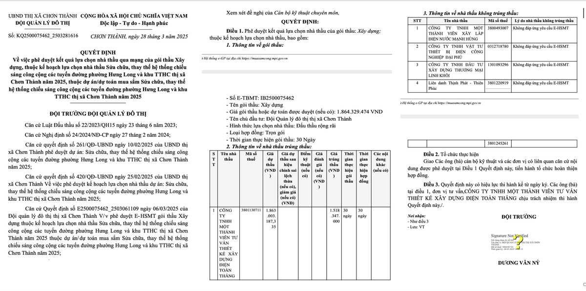 Điện Toàn Thắng trúng gói sửa chữa hệ thống chiếu sáng tại Chơn Thành Dien Toan Thang trung goi sua chua he thong chieu sang tai Chon Thanh