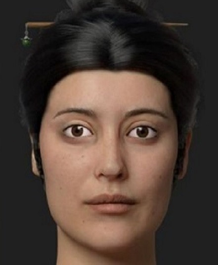Dựa trên tình trạng bộ hài cốt, các chuyên gia đã phục dựng gương mặt của người phụ nữ trên. Theo ảnh phục dựng, người này có đôi mắt to tròn, sống mũi cao và dài.