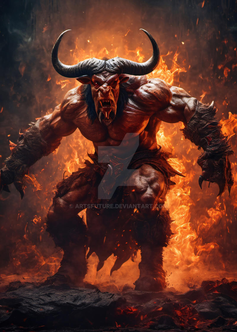 Kết quả là hoàng hậu Pasiphae mang thai và sinh ra quái vật đầu bò Minotaur. Do là con lai giữa người và động vật nên Minotaur có ngoại hình kỳ dị: đầu bò và thân người. Nó cũng có tính cách rất nóng nảy, hung dữ.