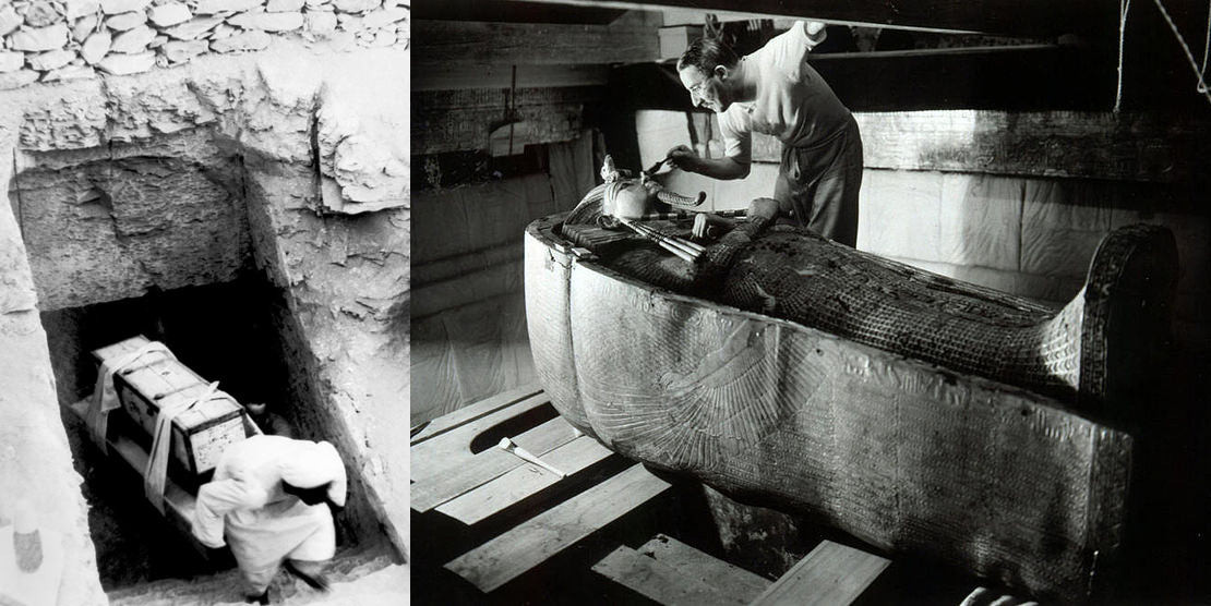 Năm 1922, nhà khảo cổ Howard Carter và các cộng sự đã tìm thấy lăng mộ của pharaoh Ai Cập Tutankhamun tại Thung lũng các vị vua. Lối vào lăng mộ còn nguyên dấu niêm phong. Theo đó, đây là một trong những lăng mộ nguyên vẹn nhất Ai Cập được tìm thấy từ trước đến nay.