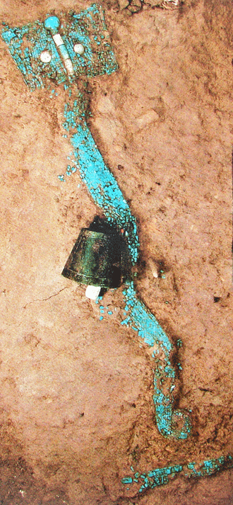 Theo các nhà nghiên cứu, vật tổ hình rồng có chiều dài 70,2 cm. Nó được tạo thành từ hơn 2.000 mảnh ngọc lam và mỗi mảnh chỉ dày 0,1 cm và dài từ 0,2 - 0,9 cm.