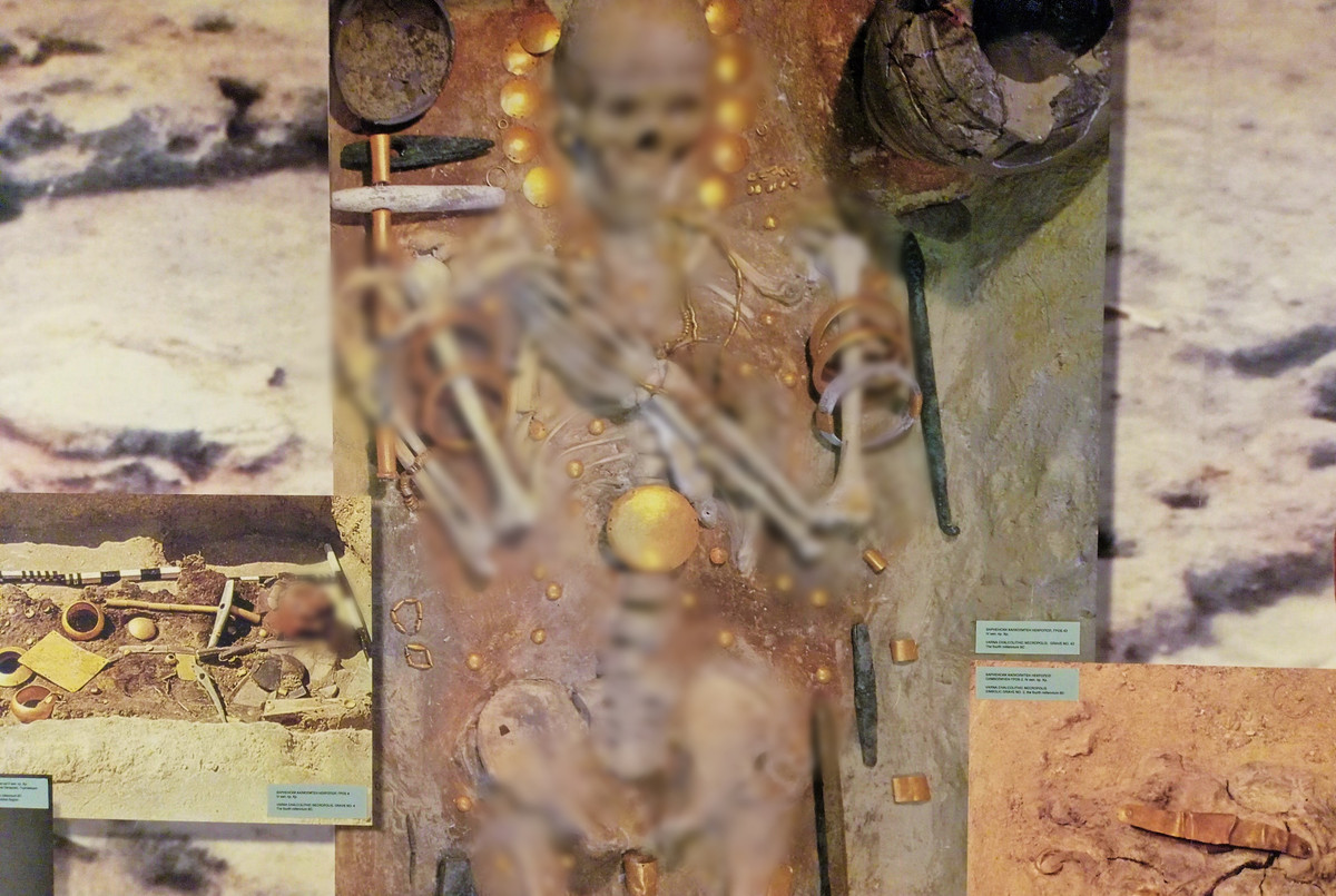 Trong khi kiểm tra bộ hài cốt và các hiện vật, giới nghiên cứu bất ngờ phát hiện "của quý" của người đàn ông trên cũng được bọc vàng. Điều này khiến họ khó hiểu, không biết vì sao người xưa lại làm như vậy.