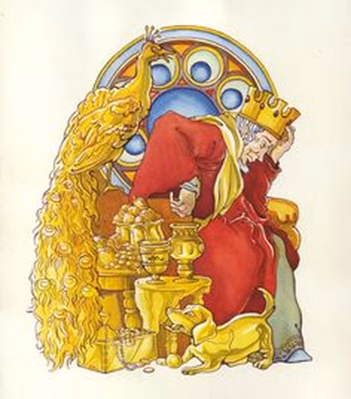 Theo thần thoại Hy Lạp, vua Midas của vương quốc Phrygia rất thích vàng, thậm chí bị ám ảnh bởi kim loại quý này. Ông dành nhiều thời gian trong ngày để đếm số vàng của mình cũng như đeo nhiều trang sức, phụ kiện bằng vàng.