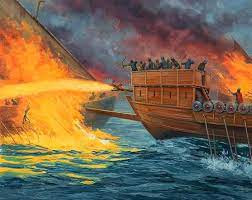 Không những vậy, vũ khí "lửa biển" còn tạo ra một tiếng gầm lớn và nhả nhiều khói khiến mọi người liên tưởng đến hơi thở của một con rồng. Khi chứng kiến cảnh này, không ít binh lính địch khiếp sợ, mất tinh thần chiến đấu.