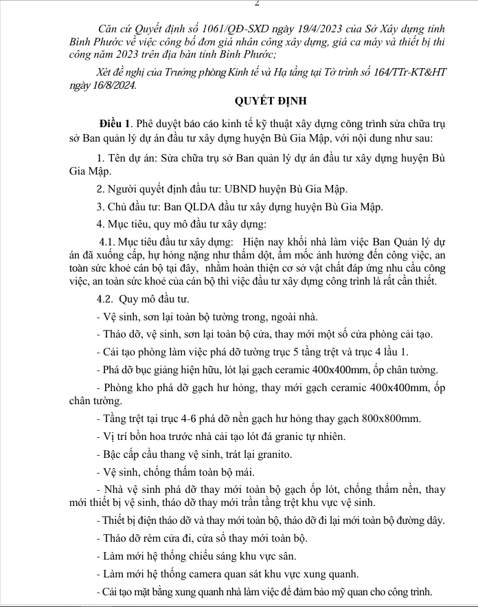 Binh Phuoc: Goi sua chua tru so Ban QLDA huyen Bu Gia Map da co chu-Hinh-4