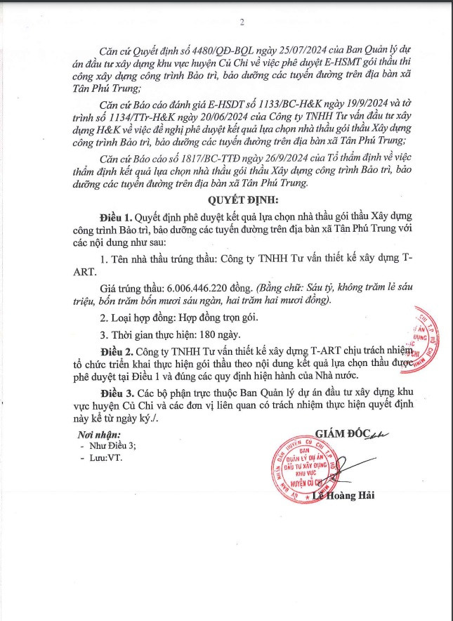 TP HCM: Gói thầu bảo dưỡng đường hơn 7 tỷ về tay xây dựng T-ART - Hình 2 TP HCM: Goi thau bao duong duong hon 7 ty ve tay xay dung T-ART-Hinh-2