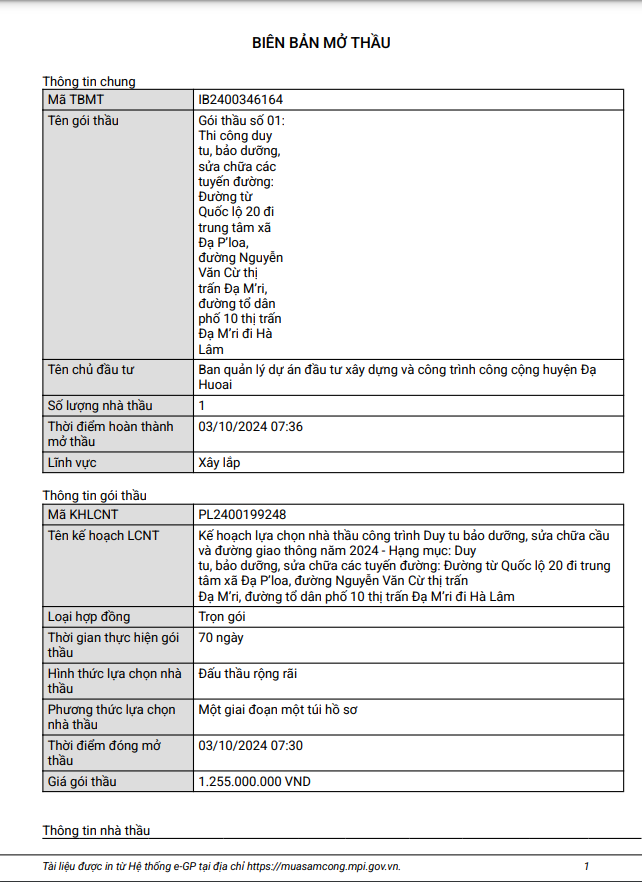 Lam Dong: Goi duy tu sua duong co ve tay Cong ty Thien Phat Hong?