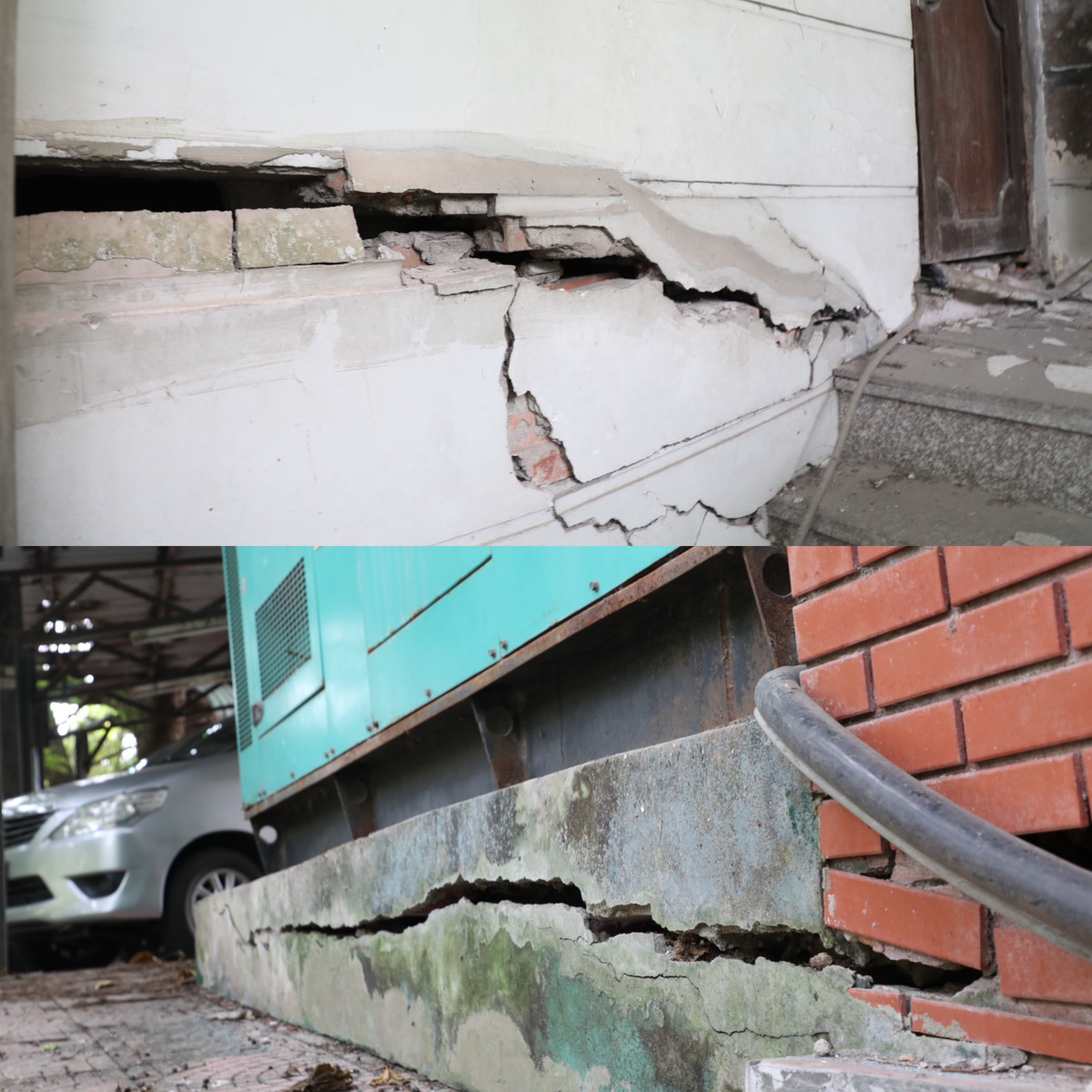 Nhiều khu vực khác cũng bị nứt toác tương tự.