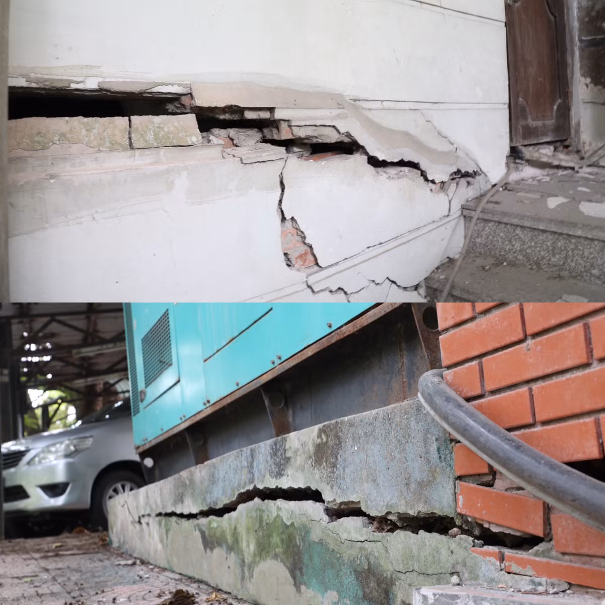 Nhiều khu vực khác cũng bị nứt toác tương tự.