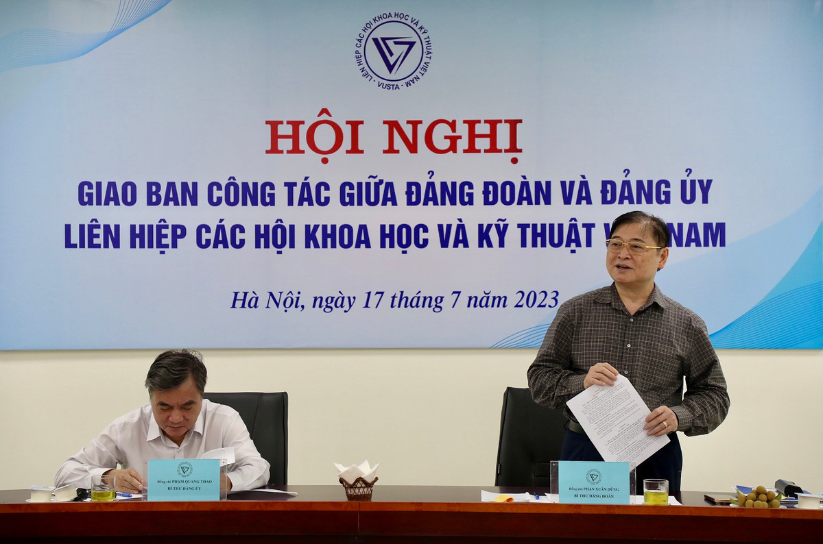 Hội nghị giao ban giữa Đảng đoàn và Đảng úy Liên hiệp các Hội KH&KT Việt Nam - Hình 3 Hoi nghi giao ban giua Dang doan va Dang uy Lien hiep cac Hoi KH&KT Viet Nam-Hinh-3