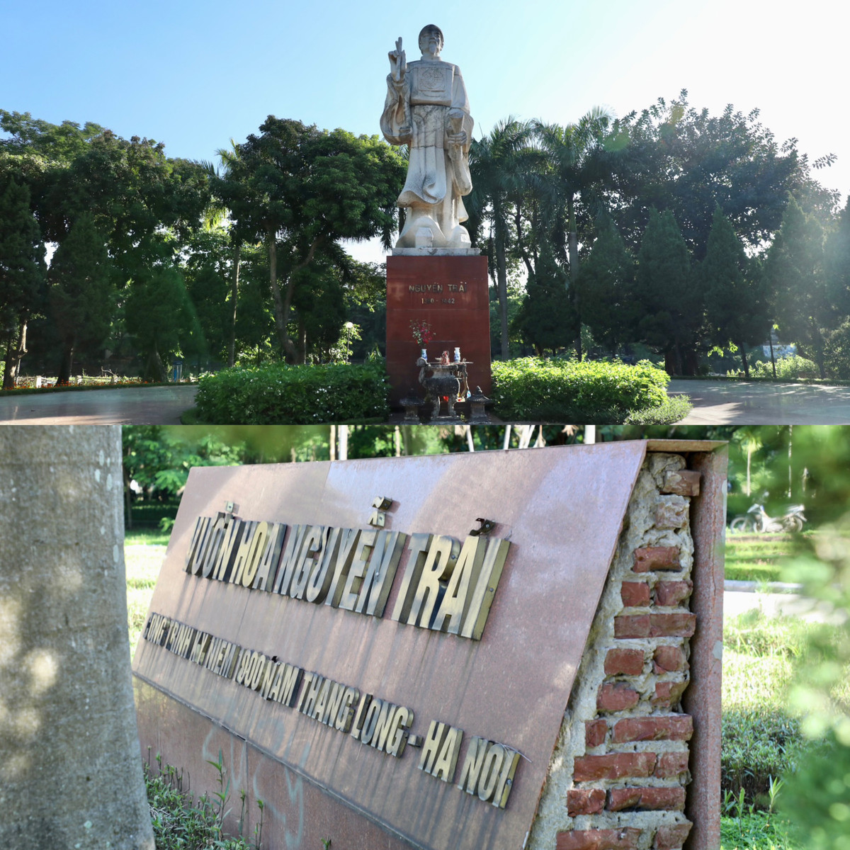  Vườn hoa Nguyễn Trãi (phường Văn Quán, quận Hà Đông, TP Hà Nội) là công trình kỷ niệm 1000 năm Thăng Long - Hà Nội, tuy nhiên, nhiều năm nay, các hạng mục đã xuống cấp, hư hỏng kéo dài nhưng chưa được sửa chữa, khắc phục.