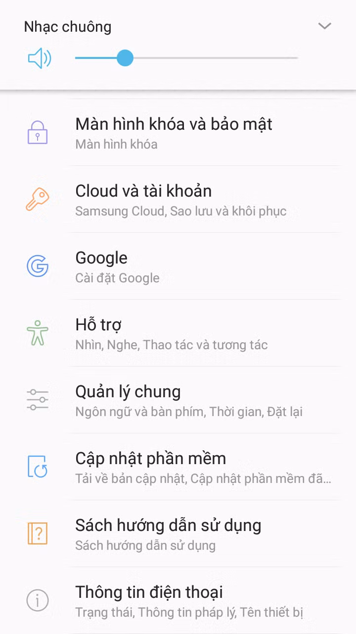 Bước 1: Vào cài đặt trên hệ điều hành Android. Bước 2: Chọn mục thông tin điện thoại.