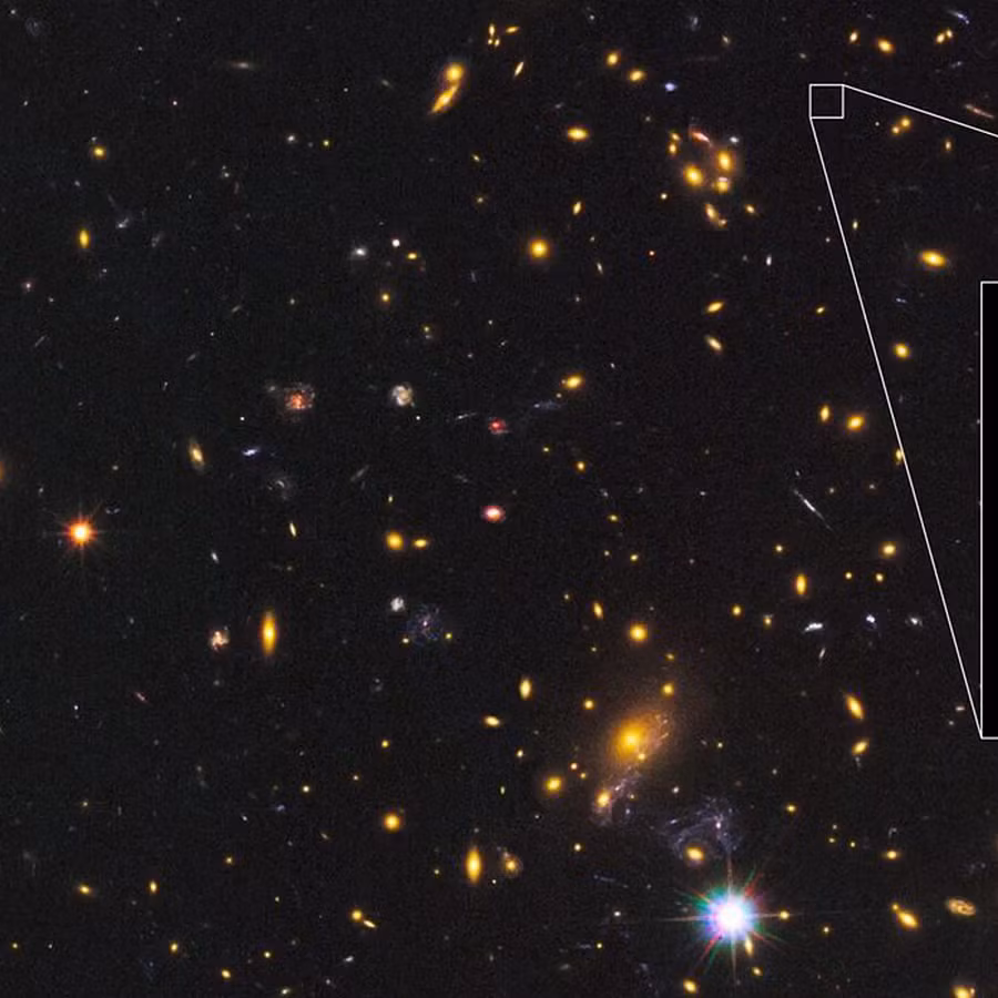 Một trong những thấu kính hấp dẫn tham gia sự kiện này là thiên hà khổng lồ Abell 2733.