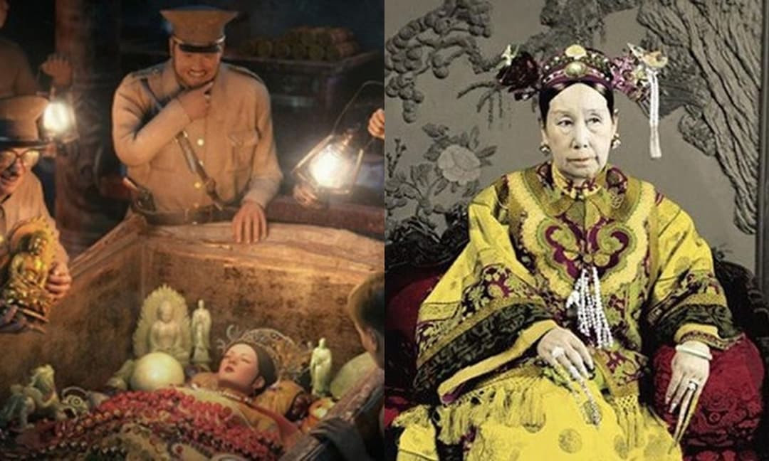 Khi trộm mộ Tôn Điện Anh mở quan tài của Từ Hi Thái hậu, họ phát hiện thi thể vẫn nguyên vẹn và bảo quản tốt. Điều này có thể do việc sử dụng các chất bảo quản hoặc phương pháp ướp xác trong lăng mộ của bà.