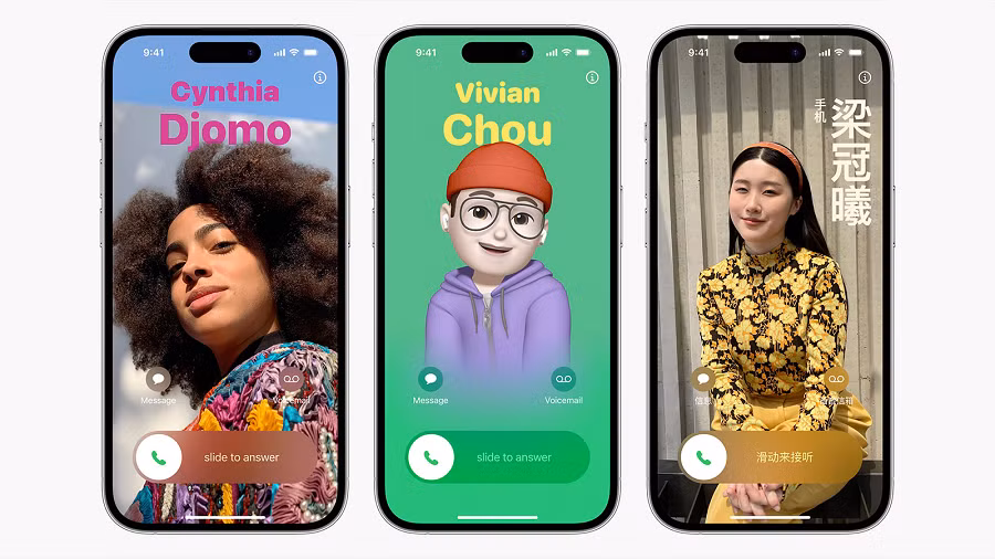 5. Giao diện gọi điện hoàn toàn mới: Tính năng này giúp biến thẻ liên hệ thành hình ảnh hiển thị toàn màn hình trên iPhone của người nhận khi bạn gọi cho họ.