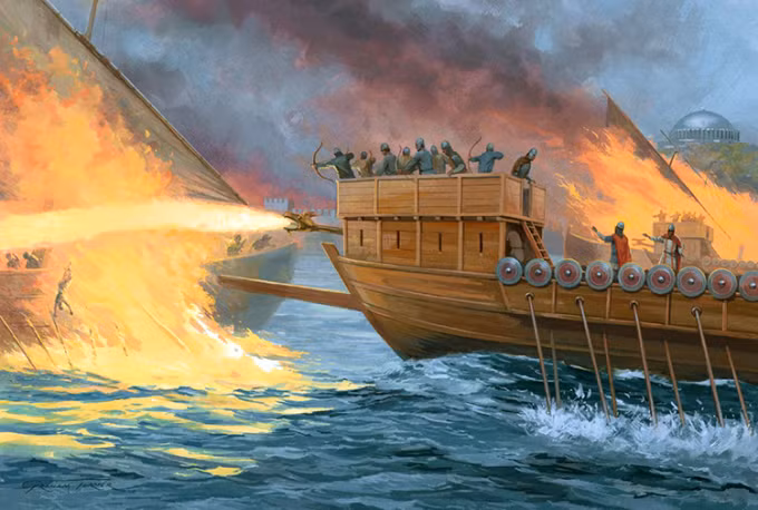  Lửa Hy Lạp không chỉ có khả năng cháy trong nước mà còn có khả năng tiếp tục cháy mạnh hơn khi tiếp xúc với nước. Nó có thể bám vào mọi bề mặt và khó dập tắt. Điều này đã góp phần quan trọng trong việc đẩy lùi cuộc vây hãm Constantinople của người Arab vào năm 678 và 717-718.