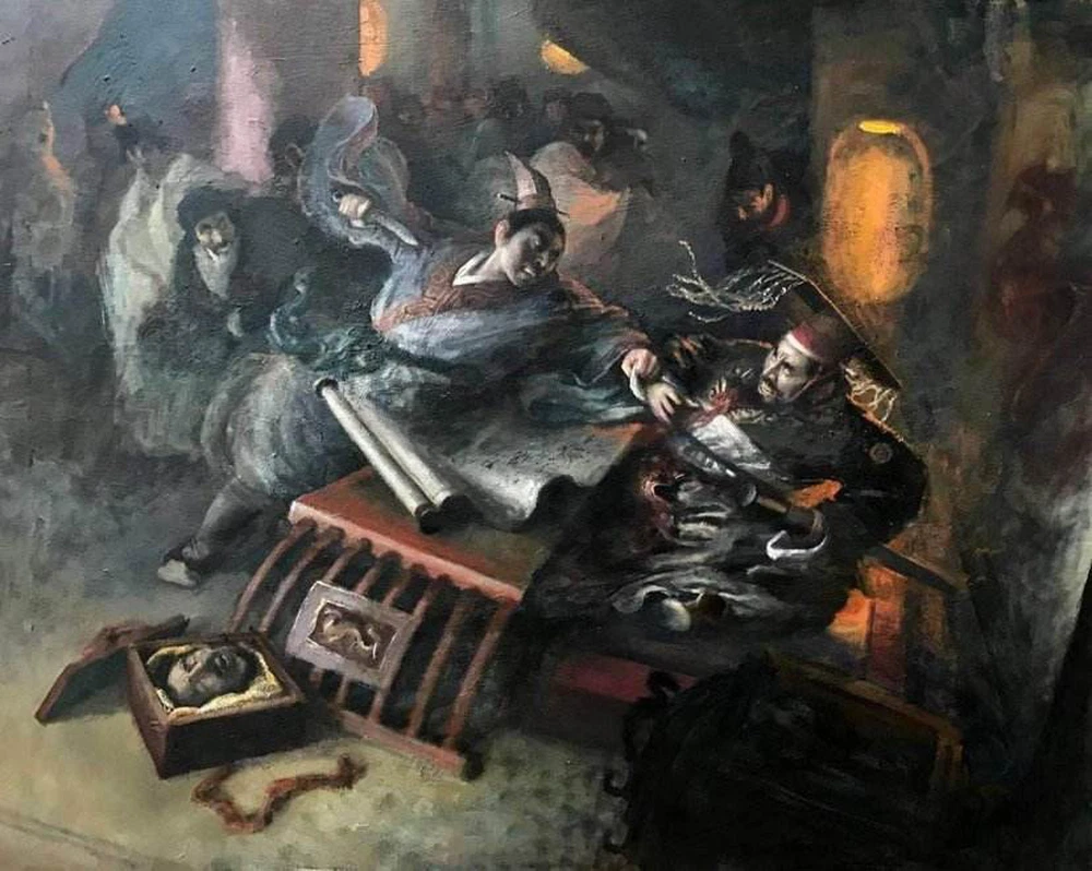 Sau khi có được đầu của Phàn, Kinh Kha đem đến báo tin cho Thái tử Đan. Đan đã mua cây "chủy thủ" của Từ phu nhân của nước Triệu và sử dụng thuốc độc để trao cho Kinh Kha.