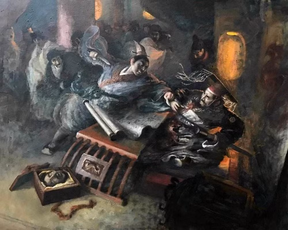 Sau khi có được đầu của Phàn, Kinh Kha đem đến báo tin cho Thái tử Đan. Đan đã mua cây "chủy thủ" của Từ phu nhân của nước Triệu và sử dụng thuốc độc để trao cho Kinh Kha.