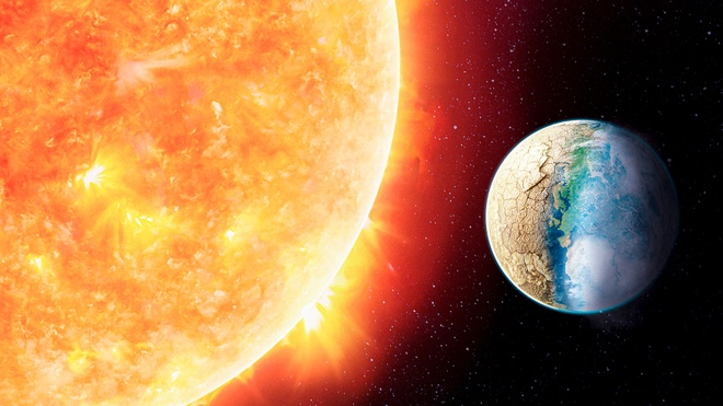 Khi Trái Đất có tốc độ tự quay quanh trục bằng tốc độ quay quanh Mặt Trời, hiện tượng khóa thủy triều sẽ xảy ra và hành tinh sẽ chỉ hướng một mặt về phía Mặt Trời, trong khi mặt còn lại chìm trong bóng tối.