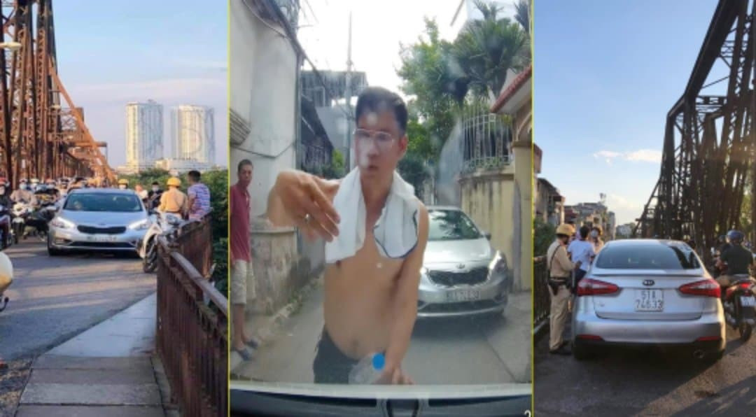 Lai xe o to say ruou gay nao loan tai cau Long Bien