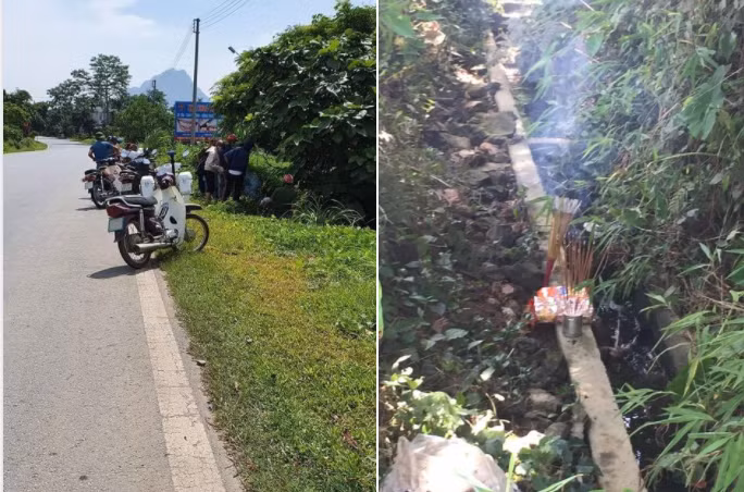 Xot xa phat hien thi the tre so sinh duoi muong nuoc