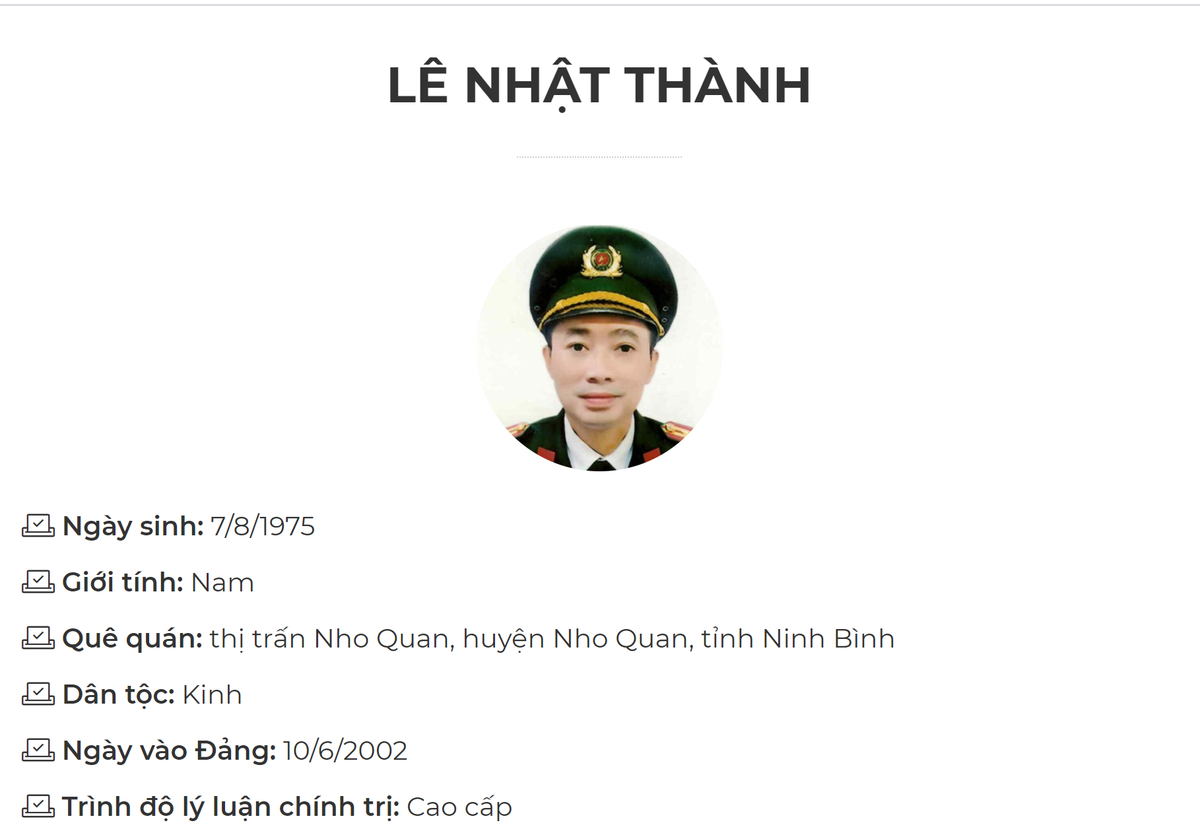 Đại tá Lê Nhật Thành, Phó Cục trưởng Cục An ninh nội địa, Bộ Công an.