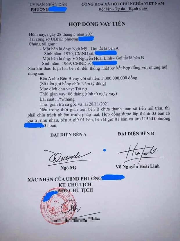 Thuc hu giay vay no 5 ty duoc cho la cua nghe si Hoai Linh-Hinh-2
