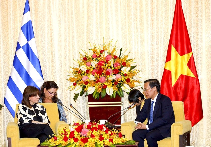 Chu tich UBND TP HCM hoi kien Tong thong Hy Lap