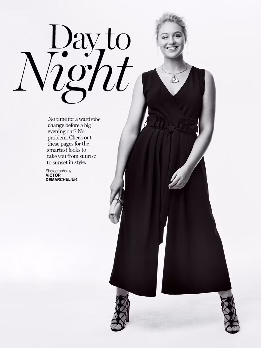 Hình ảnh của Iskra Lawrence trên trang tạp chí về thời trang.