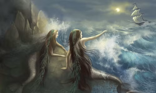 Sự ác độc của các nàng tiên cá còn được miêu tả trong trường ca Iliad và Odyssey. Trong tác phẩm này, để những người thủy thủ an toàn, Odyssey buộc phải trói chặt họ lại và dùng sáp bịt chặt tai để họ không bị những nàng tiên cá quyến rũ dẫn đến mất mạng.